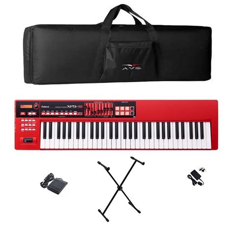 Kit Teclado Roland Xps10 Capa Fonte Suporte Xps 10 Vermelho Submarino