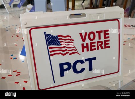 Vote Here Sign Usa Stock Photo Alamy