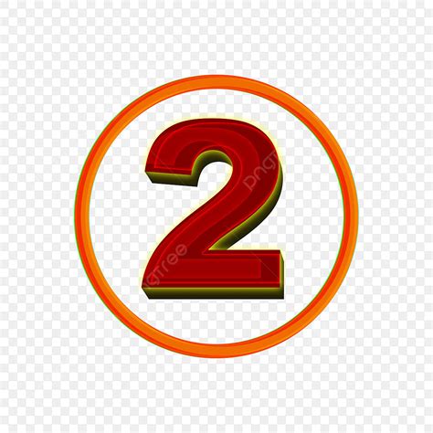 Number 2 Clipart PNG Images, 3d Numbers 2 In A Circle On Transparent