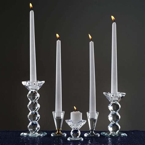 2 5 Gemcut Glass Crystal Prism Votive Candlestick Holder Tableclothsfactory