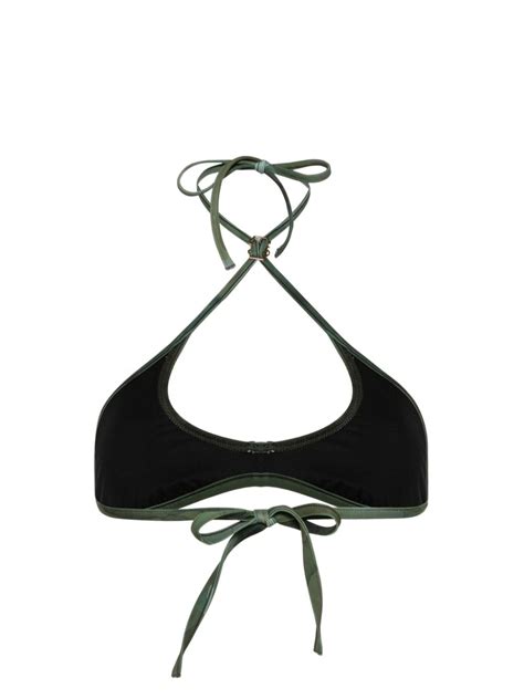 Palm Angels Camo Print Bikini Top Green FARFETCH BN