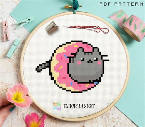 meme cat cross stitch pattern funny meme stitch tutorial beginner