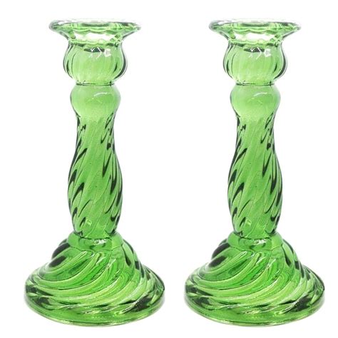 Winyuyby Glass Candle Holders Taper Candlesticks Candelabras For Table Wedding Celebration