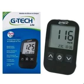 Medidor De Glicose Free Lite Completo G Tech Constamed