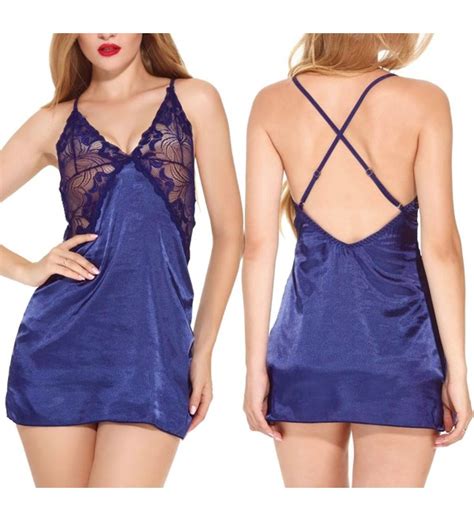 Women S V Neck Lace Babydoll Mesh Chemise Sleepwear Sexy Open Back Lingerie Valentine Gift
