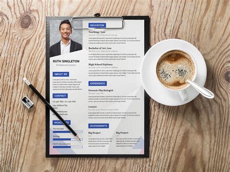 Free Lawyer Resume Template with Clean Design