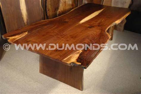 9 Custom Walnut Crotch Slab Dining Table 1A Dumonds Custom Furniture