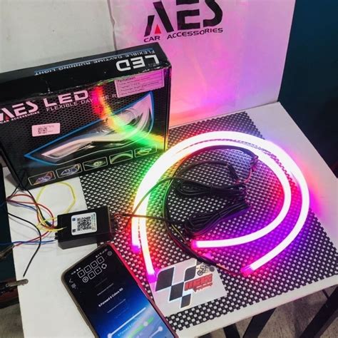 Jual LAMPU ALIS LED DRL HURACAN RGB 30 CM 60 CM SEIN RUNNING MOTOR