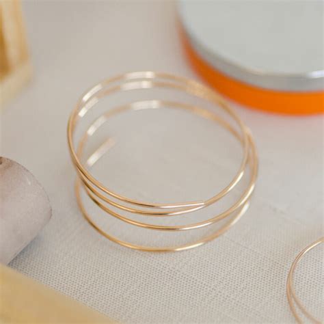 Gold Filled Stacked Bangles Materials Kit Crafter