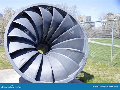 Old Hydro Turbine Mechanism Used To Generate Hydro Electricity Stock