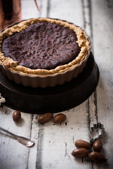 Tarta De Nueces Pecanas Con Chocolate Y Caramelo Salado Cau De Sucre