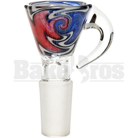 Bowl Funnel Wig Wag Design W Bullhorn Handle Jailhouse Red Blue Mm