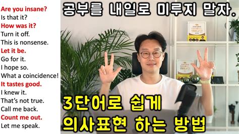 초보를 위한 세단어로 영어 말하기 8강 초간단 영어회화 30문장 친절한 대학 정주행 365편 Youtube