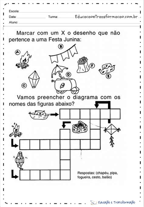 Atividades De Festa Junina Para 5o Ano Do Ensino Fundamental