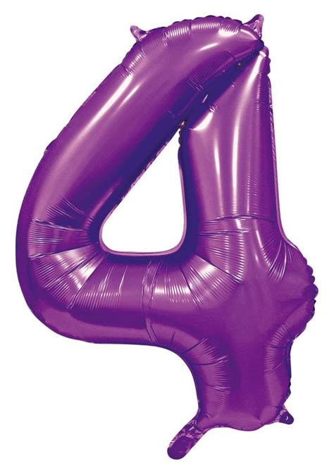 Xxl Folien Ballon Zahl In Violett Satin Matt Cm