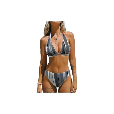 Nland Costume Donna Due Pezzi Taglie Forti Costumi Da Bagno Curvy Mare Bikini Sexy Vita Alta