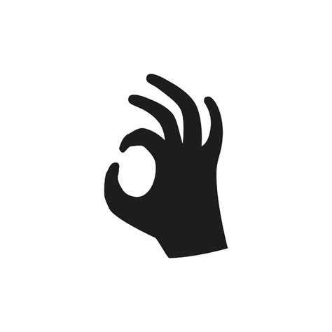 Premium Vector Ok Hand Gesture Logo Vector Icon Illustration