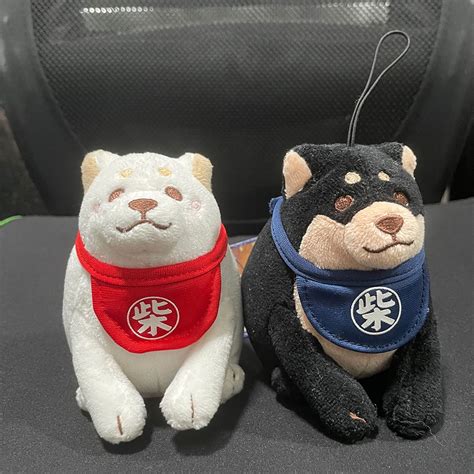 Shiba Inu Plush Doll Toys Black And White Shopee Malaysia