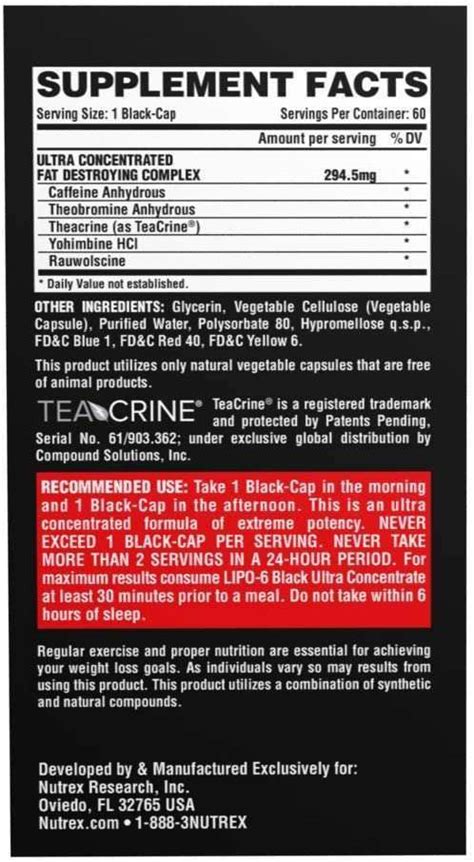 Lipo6 Black Ultra Concentrate – DEPORTES LUNA