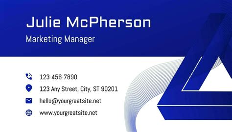 Blue Minimalist Future Tech Company Business Card 35076993 Template