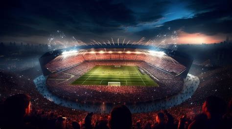 Premium Photo | Football or soccer stadium with fans in the stands