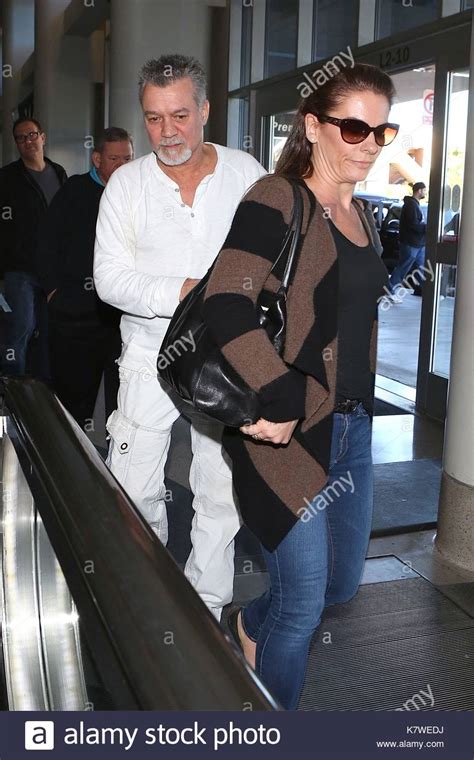 Eddie Van Halen and Janie Liszewski. Eddie Van Halen and his wife Stock ...