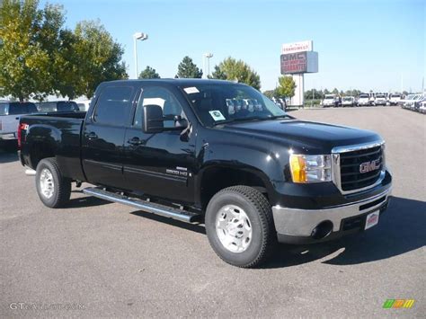 2009 Onyx Black Gmc Sierra 2500hd Slt Crew Cab 4x4 19354520 Photo 3 Car Color