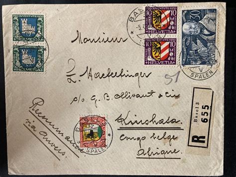 Schweiz 1930 R Satz Brief Pro Juventute Basel N Kinshasa Kaufen Auf