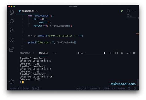 Python Program To Find The Cube Sum Of First N Numbers CodeVsColor