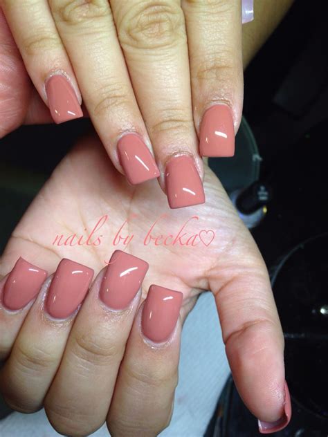 Nude Acrylic Coffin Nails Nails Coffin