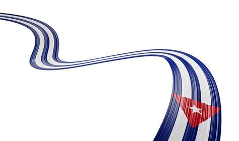 Cuba Or Cuban Flag Wavy Abstract Ribbon 3d Illustration 36271149 Png
