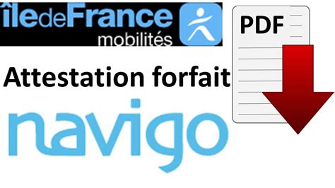 Comment télécharger une attestation de chargement de forfaits Navigo