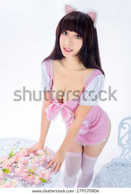 Asian Sexy Lingerie Maid Japanese Style Flowers Sakura