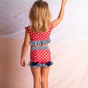 Crop Top High Waisted Bikini In Independence 2020 Collection Etsy