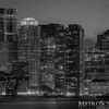 Black And White Pittsburgh Skyline Reflections At Night MetroScenes