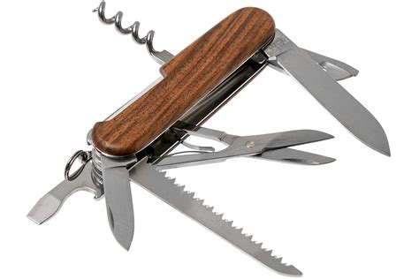 Victorinox Huntsman Swiss Pocket Knife Wood