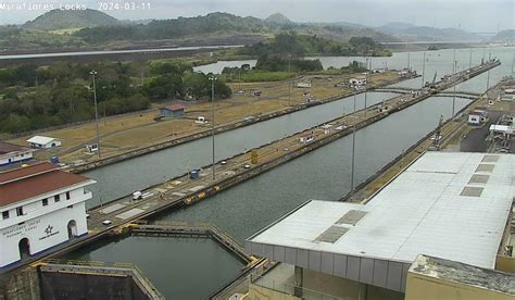 Panama Miraflores Locks Panama Canal Live Webcam In Panama