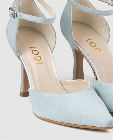 Lodi Zapatos de salón de mujer Lodi en piel de color azul celeste