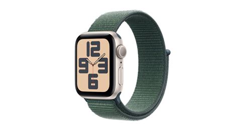 Apple Watch SE GPS, 40 mm-es csillagfény alumíniumtok, tózöld sportpánt ...