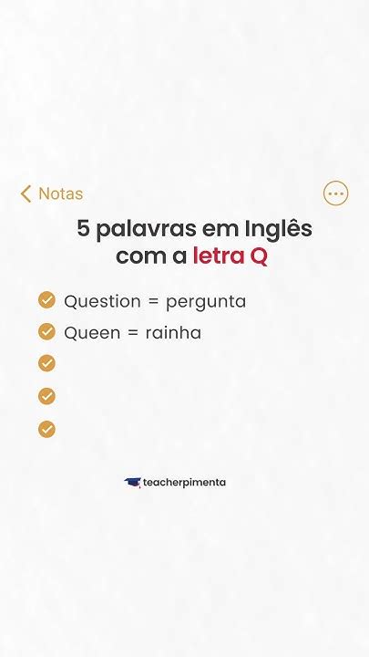 Palavra Com Q Em Ingles - 5 palavras com a letra Q em Inglês - YouTube