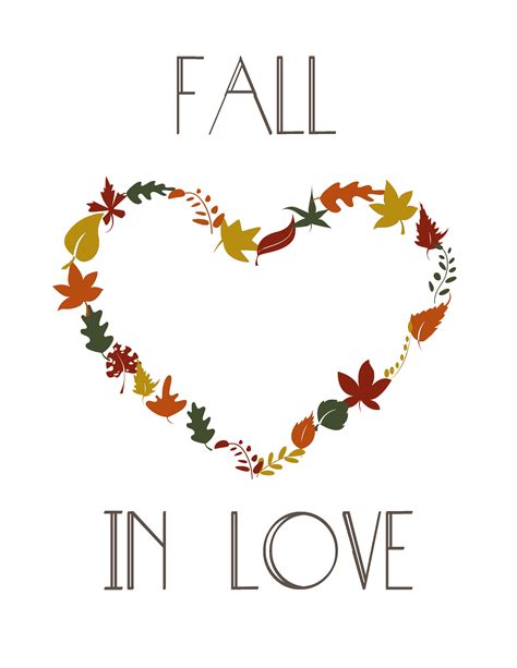 Fall In Love {free Printable} Amy Allender {dot} Com