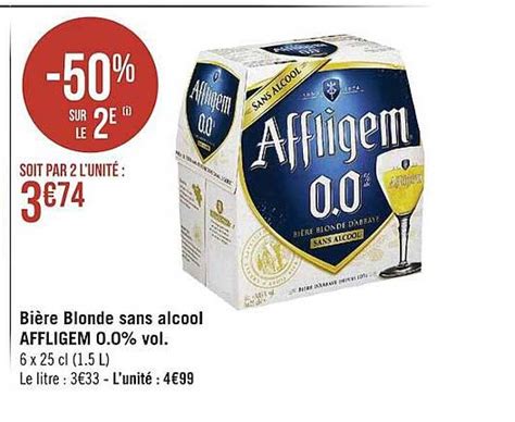 Promo Bière Blonde Sans Alcool Affligem 0 0 Vol 50 Sur Le 2e chez Supermarchés