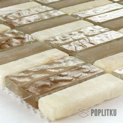 Мраморная мозаика Оникс бежевый микс