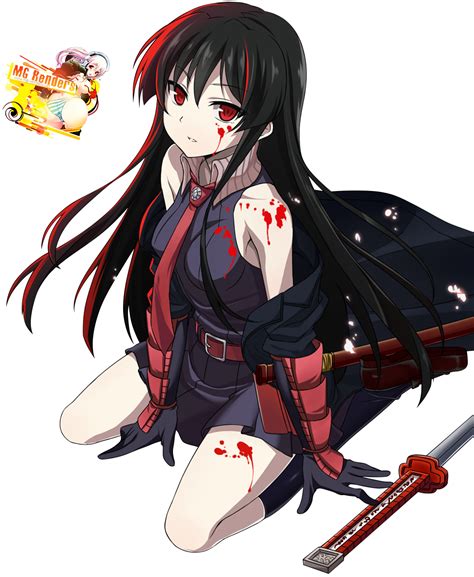 Akame Ga Kill Akame Render Anime Png Image Without Background