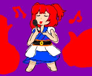 Hot Redhead Performing Super Hot Solo Drawception