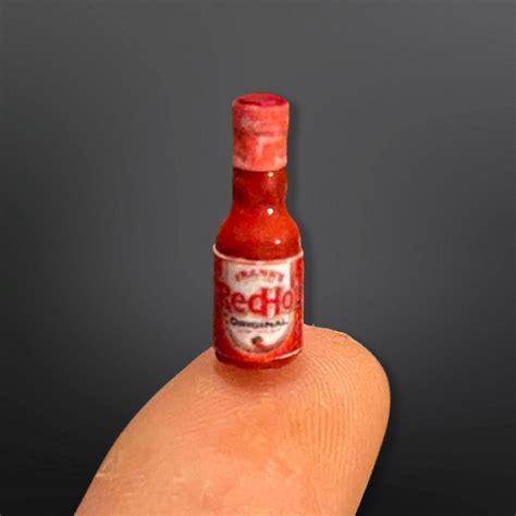 Dollhouse Hot Sauce Th Scale Dollhouse Kitchen Dollhouse Furniture Miniatures Tiny Food