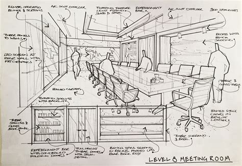 Sketch Room Interior Design Drawing