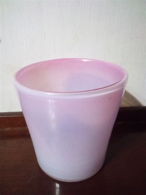 Hand Blown Pink Glass Vase Or Container Etsy