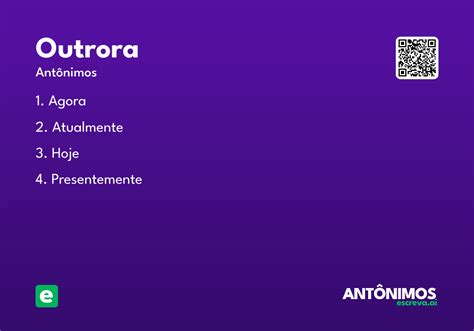 O Que Significa Outrora - Outrora - Significado e Sinônimo - escreva.ai