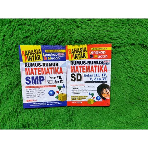 Jual Original Buku Rahasia Pintar Rumus Rumus Matematika Sd Smp